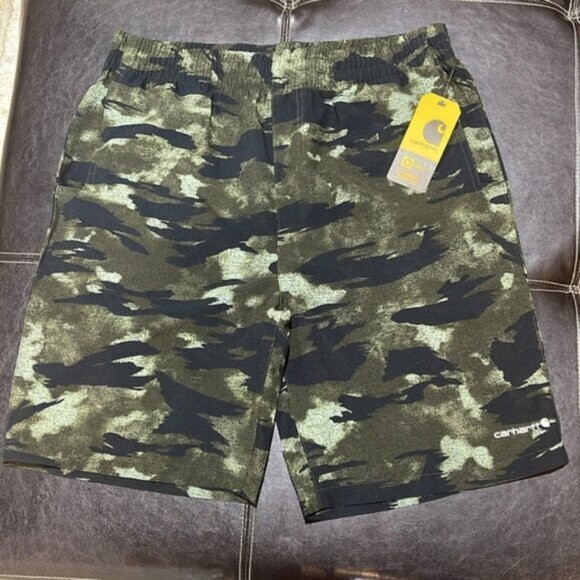 Carhartt Boys' Elastic Waistband Rugged Flex Camo Work Shorts - Picture 3 of 8